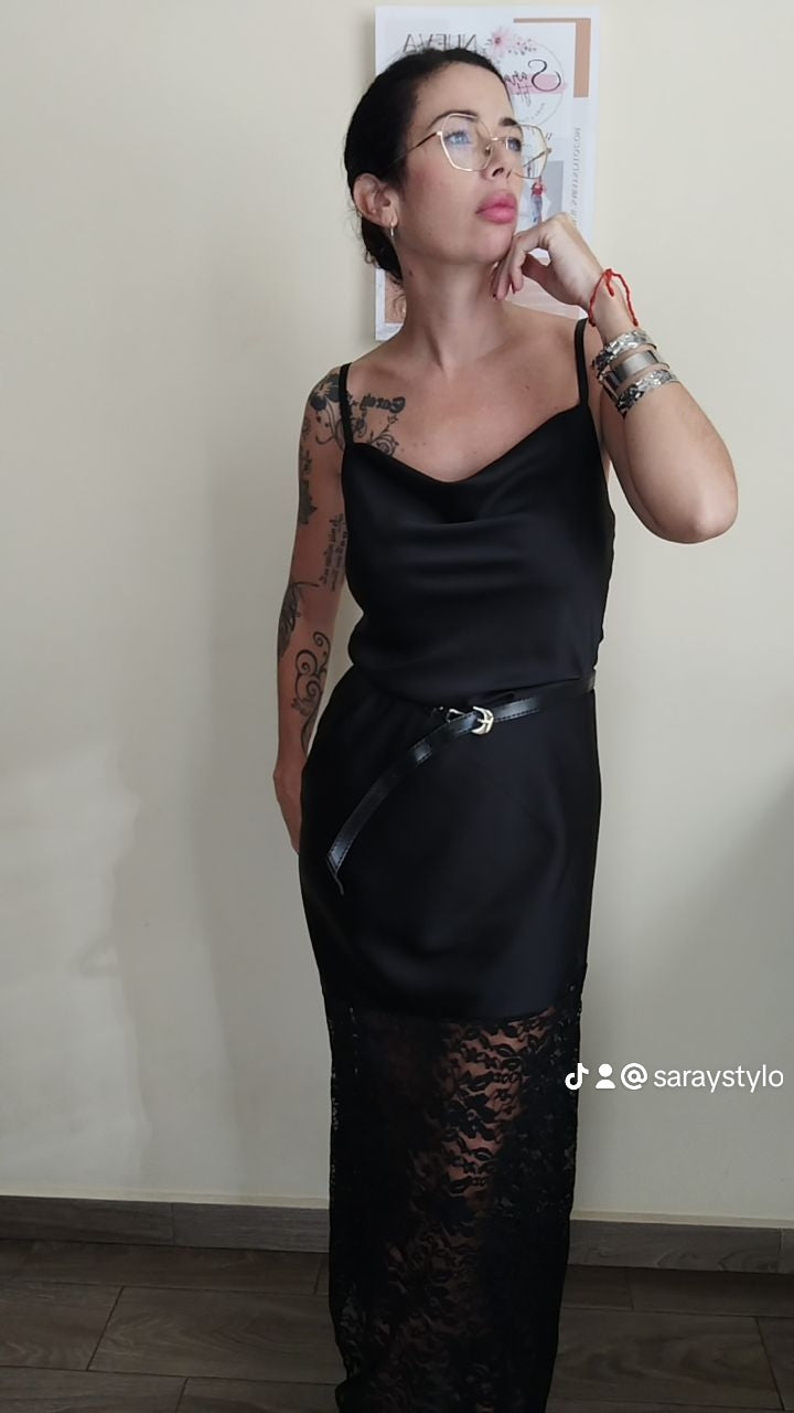 Vestido Largo Lencero Elegante