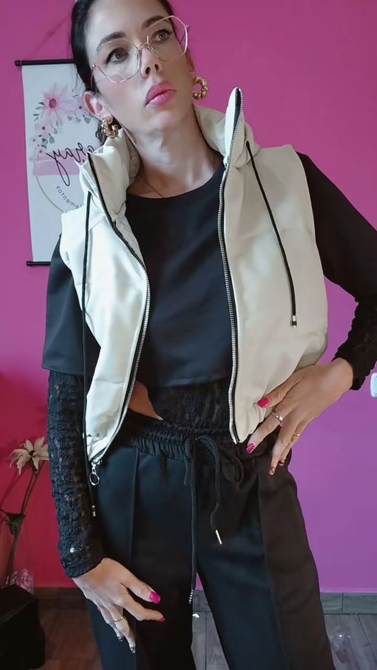 Chaleco acolchado polipiel