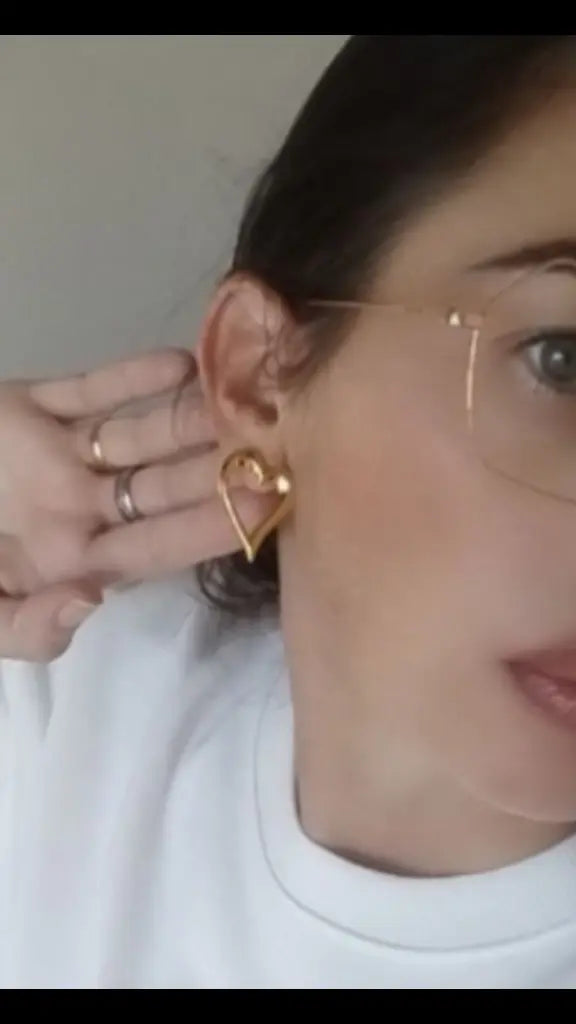 Corazón dorado grande